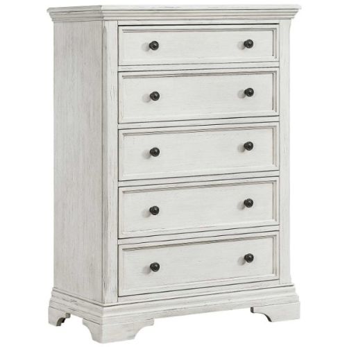 Olivia White 5 Drawer Chest