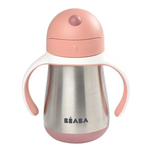Stainless Steel Straw Cup 8.5 fl. oz. old pink | BEABA | USA