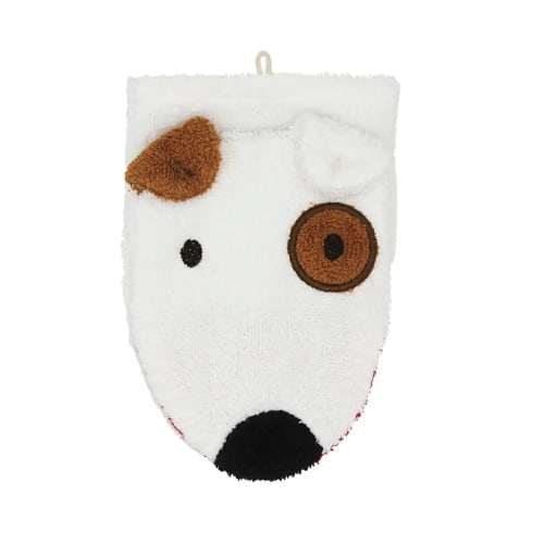 Organic Cotton Dog Washcloth Puppet