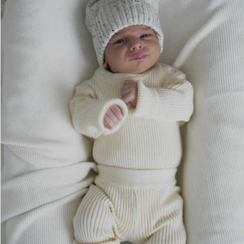 Luna + Luca Baby Rib Bodysuit - Cream