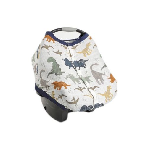 Little Unicorn Cotton Muslin Car Seat Canopy - Taupe Cross