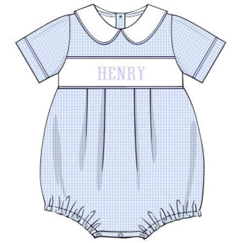 Ann + Reeves Gingham Got the Blues Custom Henry Bubble | Berings