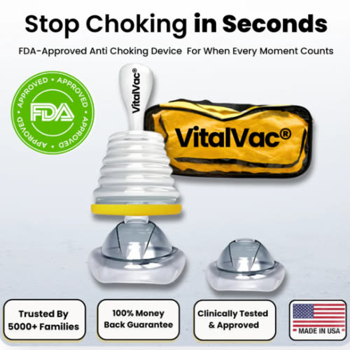 24 HOUR FLASH SALE: Protect Your Family with VitalVac®— Choking Emergency Device