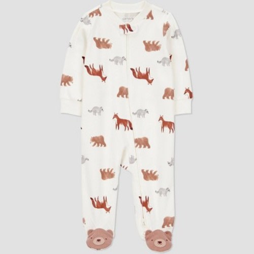 Carter's Just One You® Baby Wilderness Animals Sleep N' Play - Cream 3M