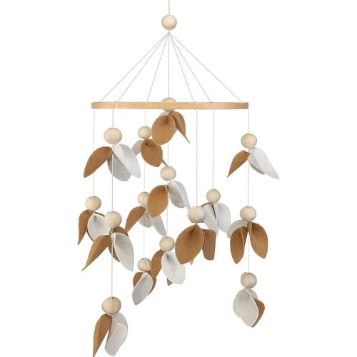 Cute Baby Mobile for Crib - Gender Neutral Mobile for Nursery Decor - Felt Cloth Leaves Mobile Boho Nursery Decor - Crib Mobile for Girls, Boys - Mobile for Bassinet