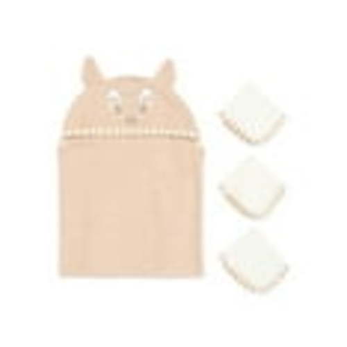 Disney Baby Wishes + Dreams Character Infant Baby Bath Set, Hooded Towel and 3 Washcloths, One Size