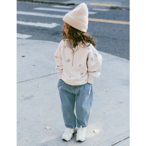 Floral Kids Half-Zip