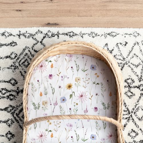Waterproof Bassinet Sheet | Wildflower – Little Human Linens