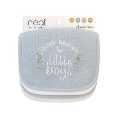 Neat Solutions Infant Boy Thank Heaven 4 Pack Bib