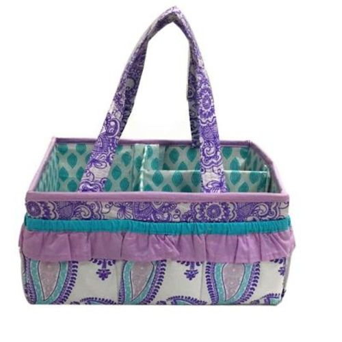 Bacati - Paisley Aqua/Lilac Storage Caddy