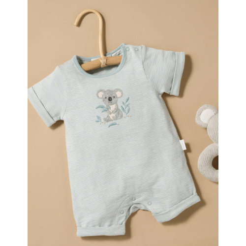 Green Koala Short Growsuit - Baby Growsuits - Purebaby - Purebaby