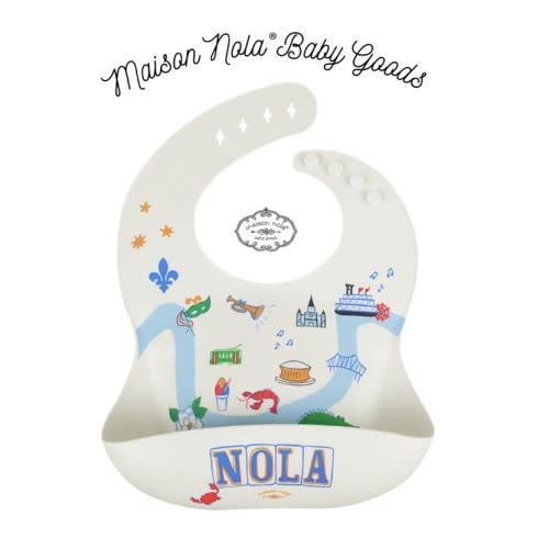 NOLA Map Silicone Bib | Maison Nola