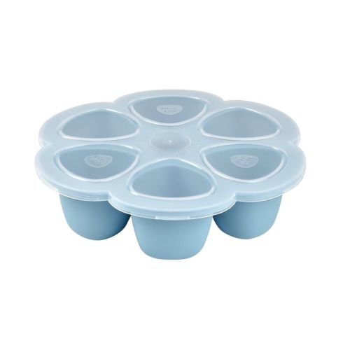 Silicone Multi-Portion Trays 6x3 oz. windy blue | BEABA | USA