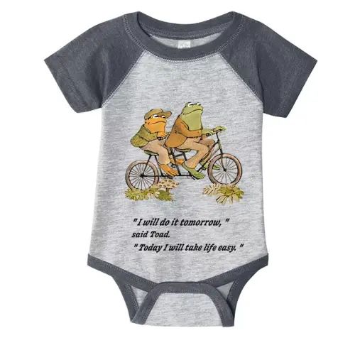 Frog And Toad I Will Do It Tomorrow Said Today I Will Take Life Easy Infant Baby Jersey Bodysuit
