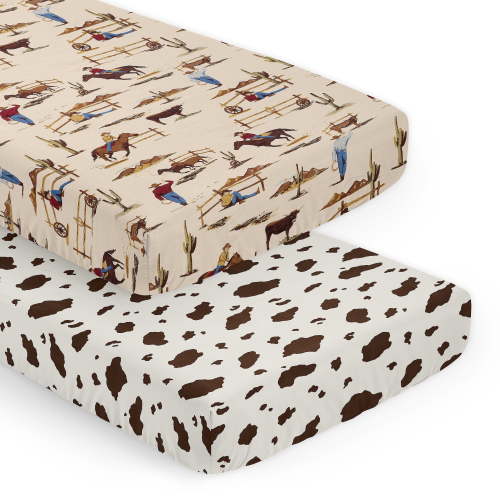 Sweet Jojo Designs Wild West Cowboy Fitted Crib Sheets 2pk