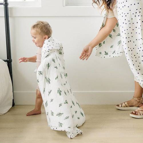 Muslin Snuggle Toddler Blanket Oh So Soft Saguaro + Dottie