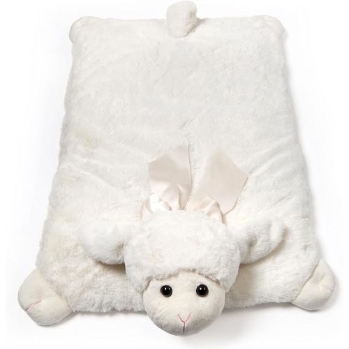 Bearington Baby Lamby Plush Animal Tummy Time Mat