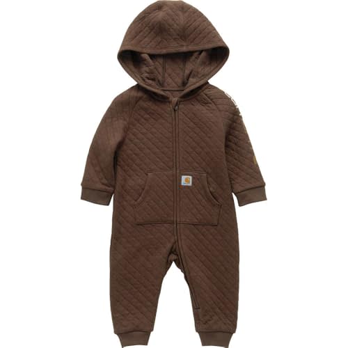 Carhartt Kid's CM8773 Long-Sleeve Zip-Front Quilted Jersey Hooded Coverall - Bo