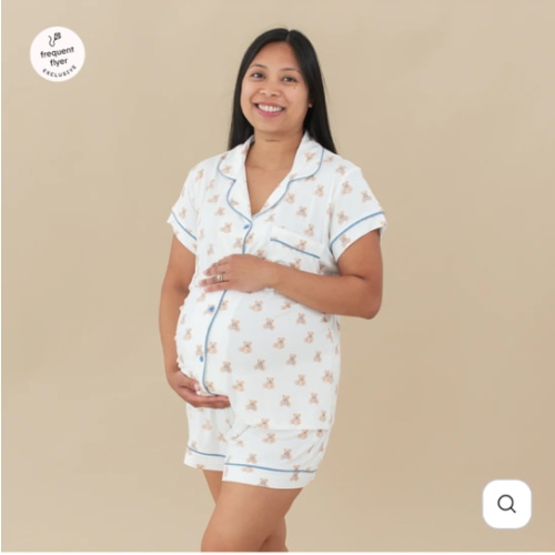 Women’s Short Sleeve Pajama Set in Teddy Bear