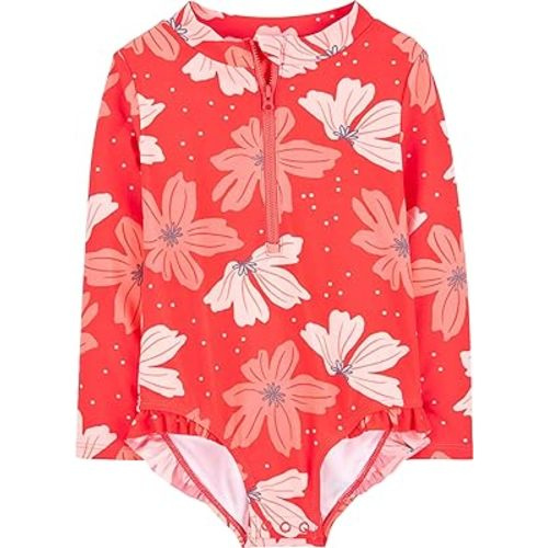 Simple Joys by Carter's Girls' Long Sleeve Zipper One Piece Swimsuit