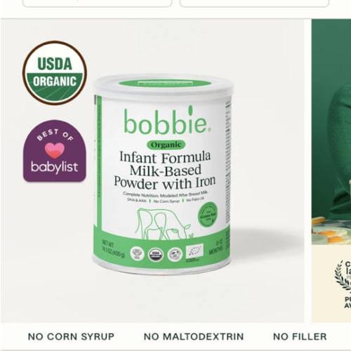 Organic Original Baby Formula | Bobbie