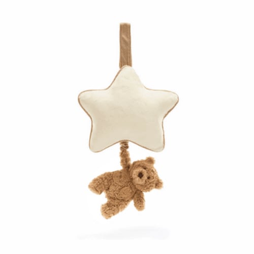 Jellycat - Bartholomew Bear Musical Pull - Gifts for Girls Boys Kids Women Khaki - 28CM