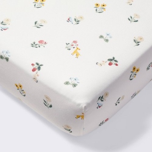 Cotton Fitted Crib Sheet - Story Book Floral - Cloud Island™