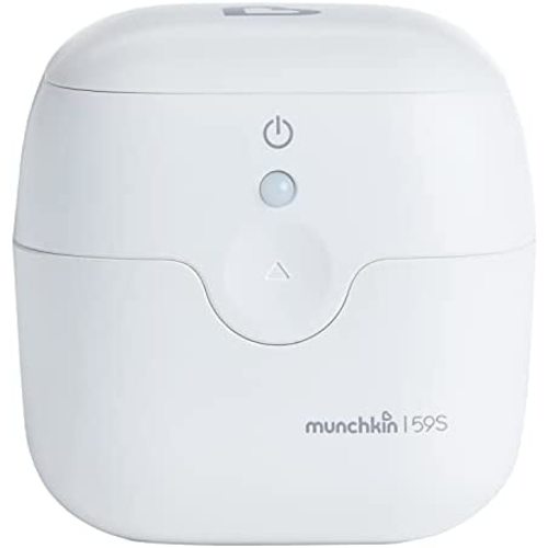 Munchkin Portable UV Sterilizer and Sanitizer Box, Eliminates 99.99% of Germs in 59 Seconds, Mini UV-C Cleaner for Pacifiers and More, White