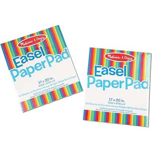 Melissa & Doug Easel Pad Bundle 50 Sheets 2-Pack - Large Easel Paper Pad For Classrooms
