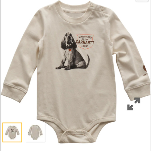 Boys' Long Sleeve Dog Bodysuit (Baby) | Fall Layering Clothing Essentials | Carhartt