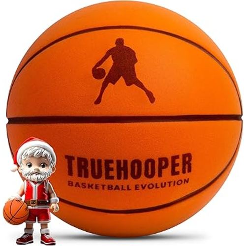 Silent Basketball – Size 7 Indoor Basketball (PRO Version) - Grooved Foam Basketball for Quit Dribbling and Indoor Training – Higher Bounce Noiseless Basketball - Non-Deforming Packaging