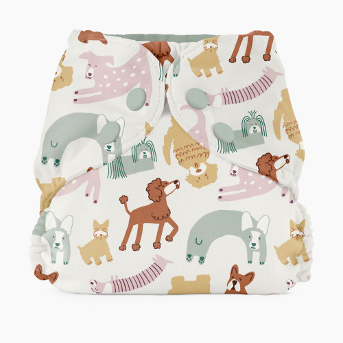 Esembly Recycled Diaper Cover (Outer) + Swim Diaper - Off Leash, Size 1 (7-17 lbs)