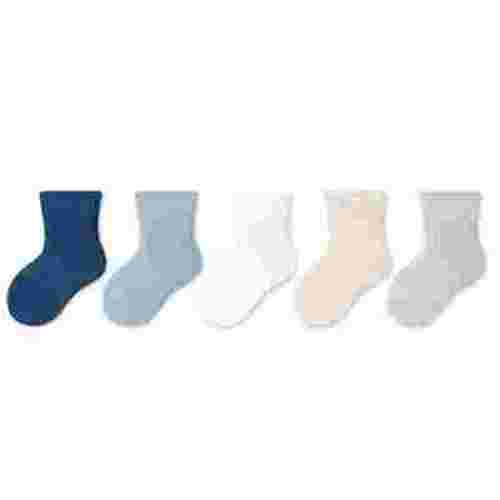ZACPNCV Newborn Boys Girls Cotton Crew Socks Solid Color Ankle Socks Blue 0-3 Months