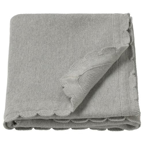 LEN Baby blanket - knitted/gray 70x90 cm (28x35 ")
