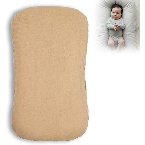 Multifunctional Nest Lounger Pillow with Removable Cotton Cover - Ultra-Soft Support for Home, Office & Travel (Brown Gauze)