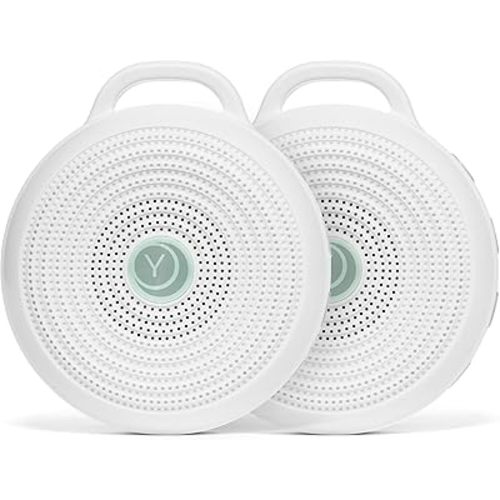 Yogasleep Rohm Portable White Noise Sound Machine (2 Pack) 3 Soothing Natural Sounds & Volume Control, Sleep Therapy for Adults & Kids, Noise Cancelling for Office Privacy & Meditation