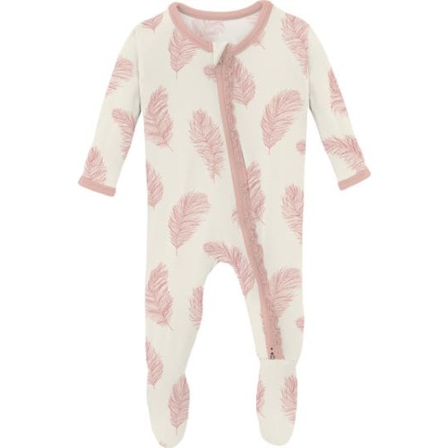 Feathers Muff Ruff Zip Footie