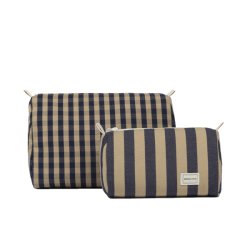 Set Neceser - Navy + Caramel - Minicoton