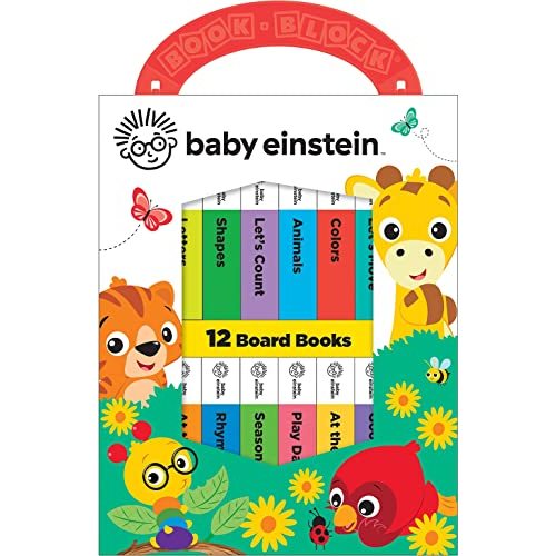 Baby Einstein - My First Library Board Book Block 12-Book Set - First Words, Alphabet, Numbers, and More! - PI Kids