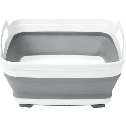 Kitchen Details Collapsible Wash Basin | Self Draining Design | Large Flexible Design | Protect Dinnerware | Self Draining | Space Saver | Home Cleaning | White