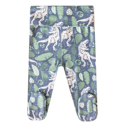 Copper Pearl Footed Baby Pants: Ultra-Soft, Adorable Baby Footies and Newborn Pants – Cozy, Stylish Baby Boy Pants, Baby Girl Pants, and Gender Neutral Baby Clothes, Jurassic Park, 3-6m