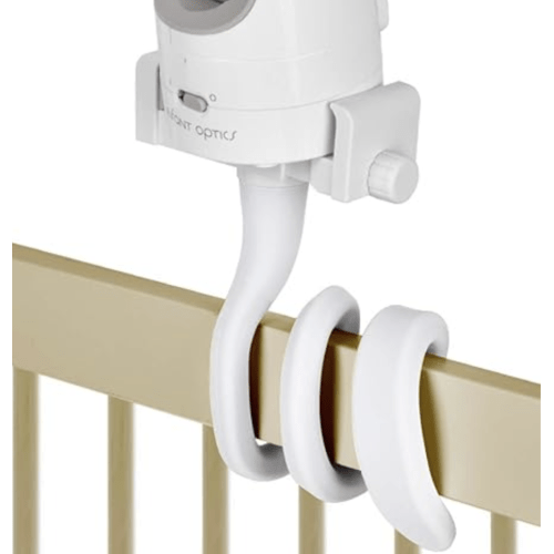 Baby Monitor Mount Camera Shelf Compatible with Infant Optics DXR 8 & DXR-8 Pro and Most Other Baby Monitors,Universal Baby Camera Holder,Attaches to Crib Cot Shelves or Furniture (White)