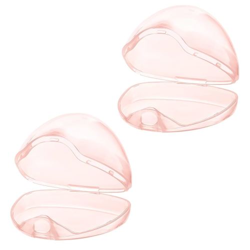 Accmor Pacifier Case, Pacifier Holder Case, Pacifier Container for Travel, BPA Free,Transparent Pink, 2 Pack