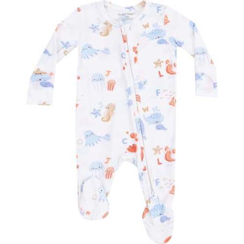 2 Way Zipper Footie, Coastal ABCs - Angel Dear | Maisonette