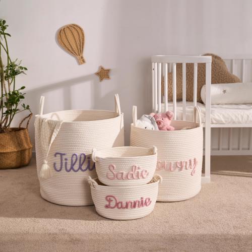 Name Handmade Basket | Home Storage | Baby Shower Gifts | Baby Toys Basket | Toy Basket | Baby Name Gift
