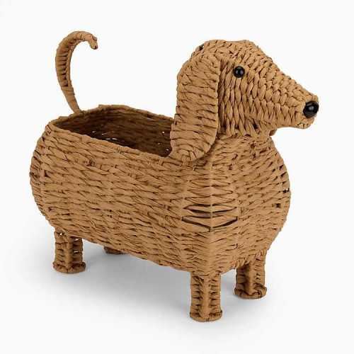 Dachshund Woven Hyacinth Basket | Kirklands Home