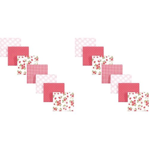 Hudson Baby Unisex Baby Cotton Flannel Receiving Blankets Bundle, Purple Dainty Floral, One Size