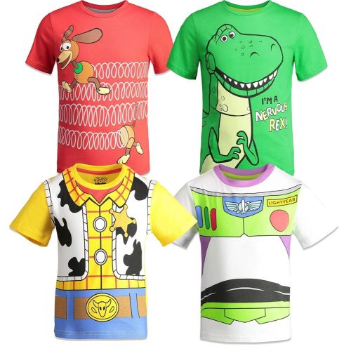 Disney Toy Story Lion King 4 Pack T-Shirts Infant to Big Kid Sizes (12 Months - 20)