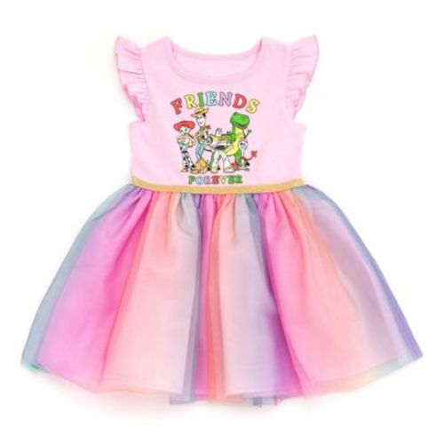 Disney Toy Story Toddler Girls Pleated Tulle Tutu Dress Pink 4T