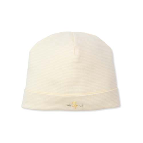 Premier Baby Duckling Yellow Stripe Hand Emb. Hat, Size NB